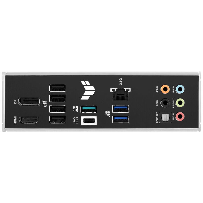 Detalj av ASUS TUF Gaming B760M-Plus II hovedkort PCIe-porter