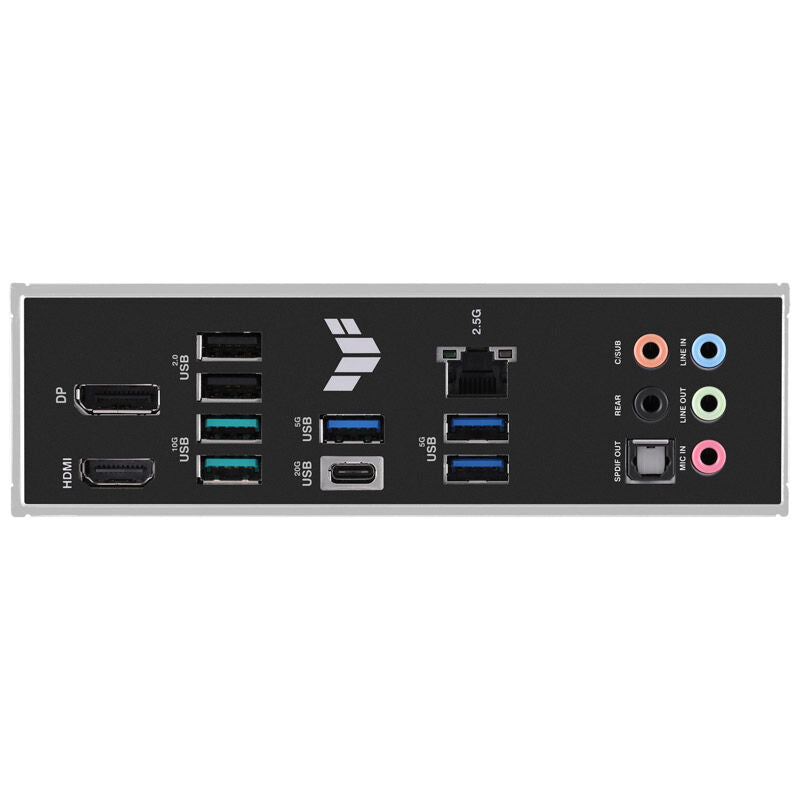 ASUS TUF Gaming B760M-Plus montert i PC-kabinett