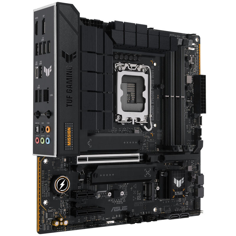 Nærbilde av M.2-kjøleribbe på ASUS TUF Gaming B760M-Plus WIFI II