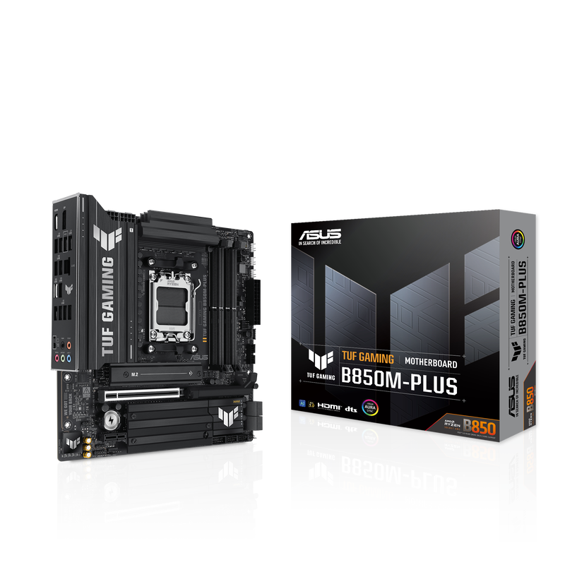 ASUS TUF Gaming B850M-Plus hovedkort forfra