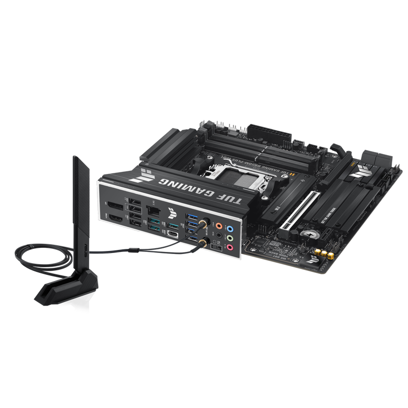 Oversikt over ASUS TUF Gaming B850M-Plus WiFi hovedkort komponenter