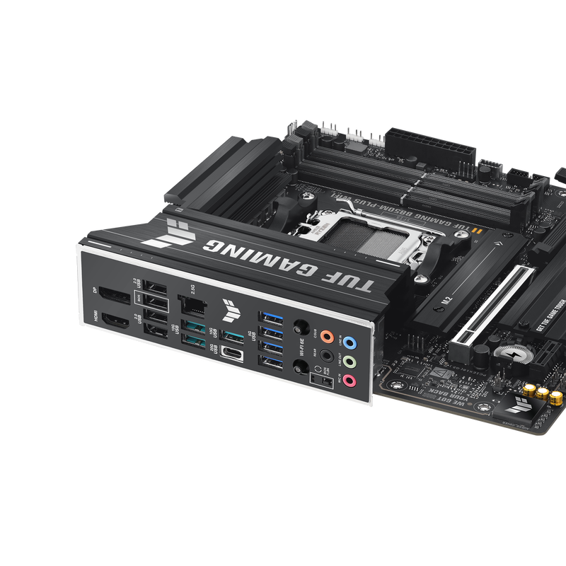 ASUS TUF Gaming B850M-Plus WiFi hovedkort med RGB-lys