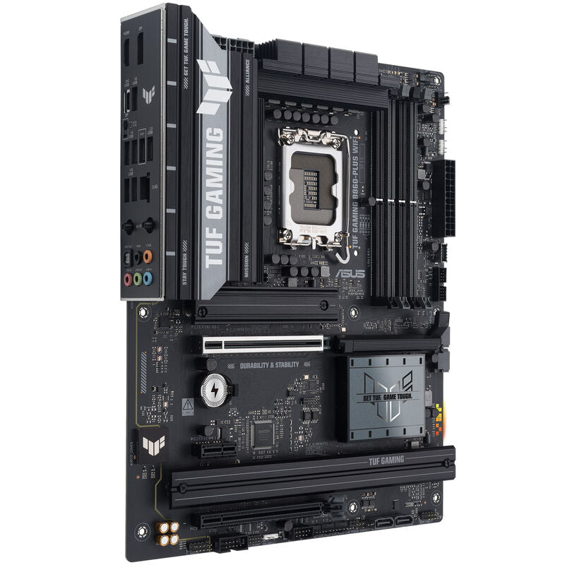 ASUS TUF Gaming B860-Plus WiFi hovedkort med vifte-tilkoblinger