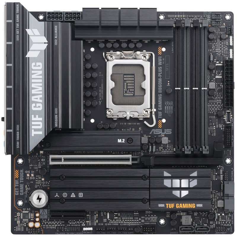 Detalj av ASUS TUF Gaming B860M-Plus WiFi hovedkort
