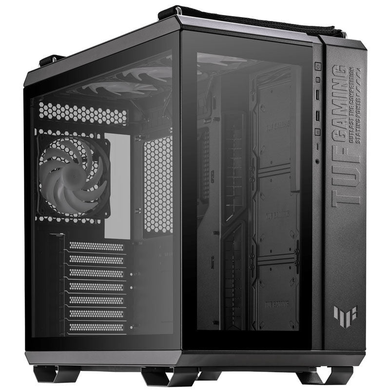 ASUS TUF Gaming GT502 Plus kabinett midtårn ATX RGB svart forfra