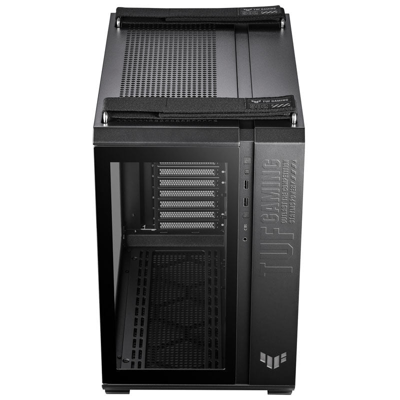 Detalj av RGB-vifte i ASUS TUF Gaming GT502 Plus kabinett midtårn ATX RGB svart
