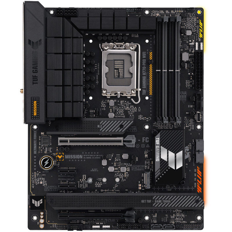 Bakside av ASUS TUF Gaming H770-Pro WiFi hovedkort