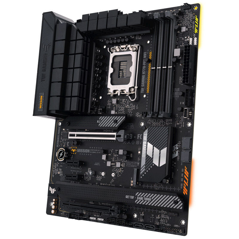 ASUS TUF Gaming H770-Pro WiFi hovedkort med synlige M.2-spor