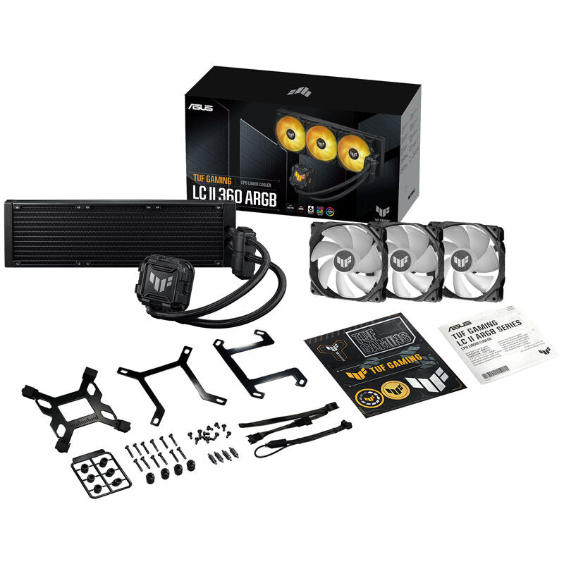 ASUS TUF Gaming LC II 360 ARGB AIO vannkjøling svart med synlige slanger