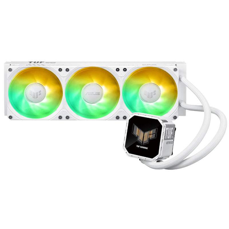 Bakside av ASUS TUF Gaming LC III 360 ARGB LCD AIO vannkjøling hvit