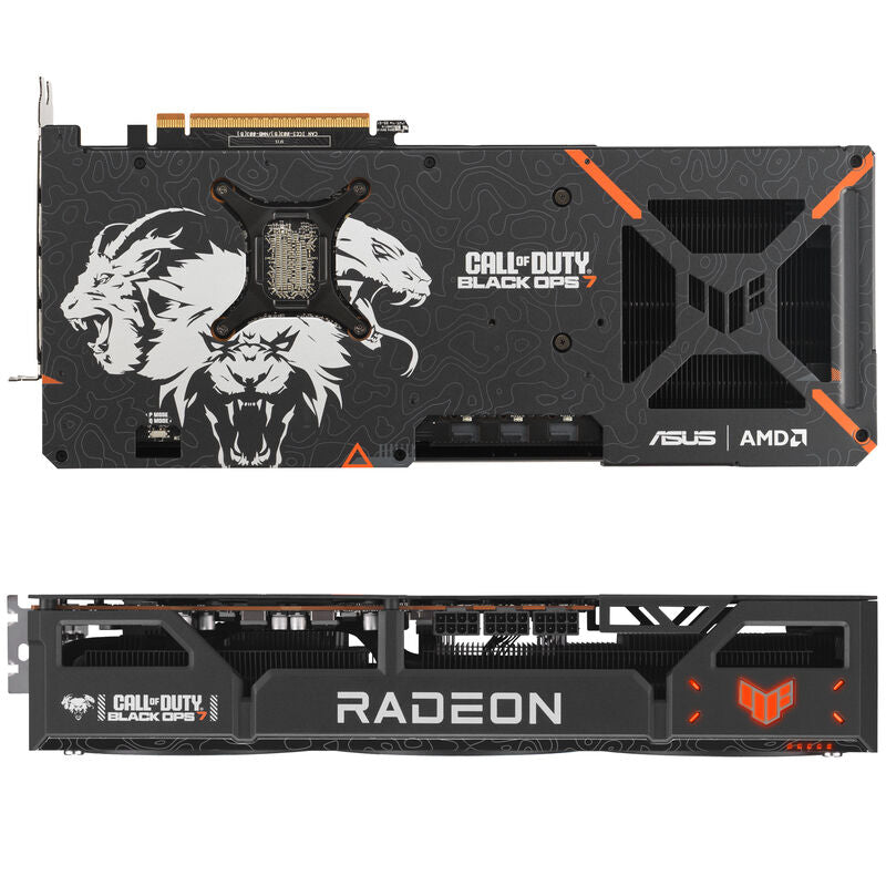 ASUS TUF Gaming RX 9070 XT COD BO7 grafikkort RGB lyseffekt