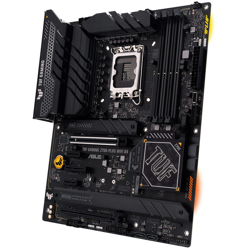 Nærbilde av ASUS TUF Gaming Z790-Plus WiFi D4 hovedkort RAM-slots