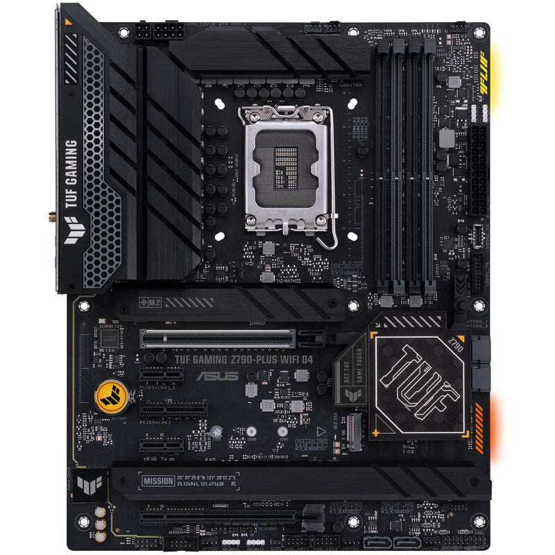 Detalj av ASUS TUF Gaming Z790-Plus WiFi D4 hovedkort PCIe slots