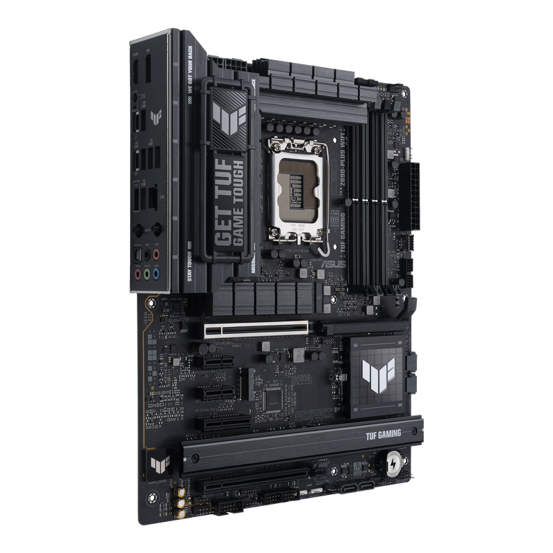 ASUS TUF Gaming Z890-Plus WiFi hovedkort montert i PC