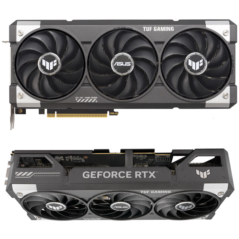 Nærbilde av ASUS TUF GeForce RTX 5060 Ti OC Edition vifte