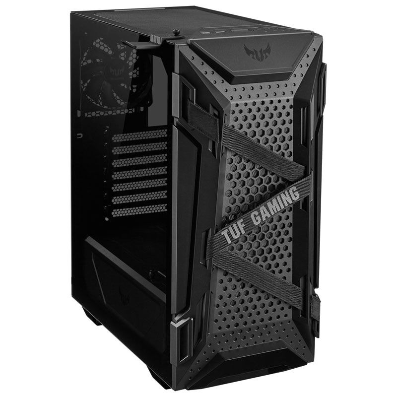 ASUS TUF GT301 kabinett midtårn ATX RGB herdet glass svart sidepanel i glass