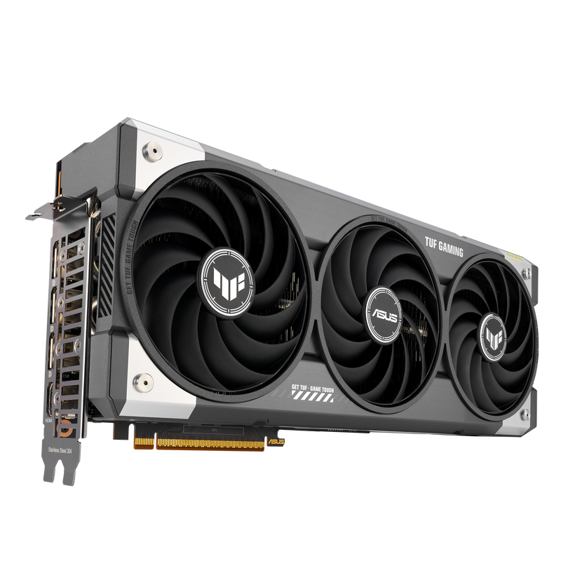 ASUS TUF Radeon RX 9070 OC Edition grafikkort med koblinger