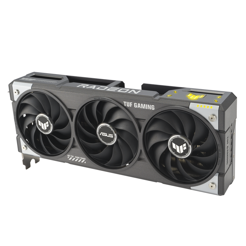 Sideprofil av ASUS TUF RX 9060 XT OC Edition grafikkort