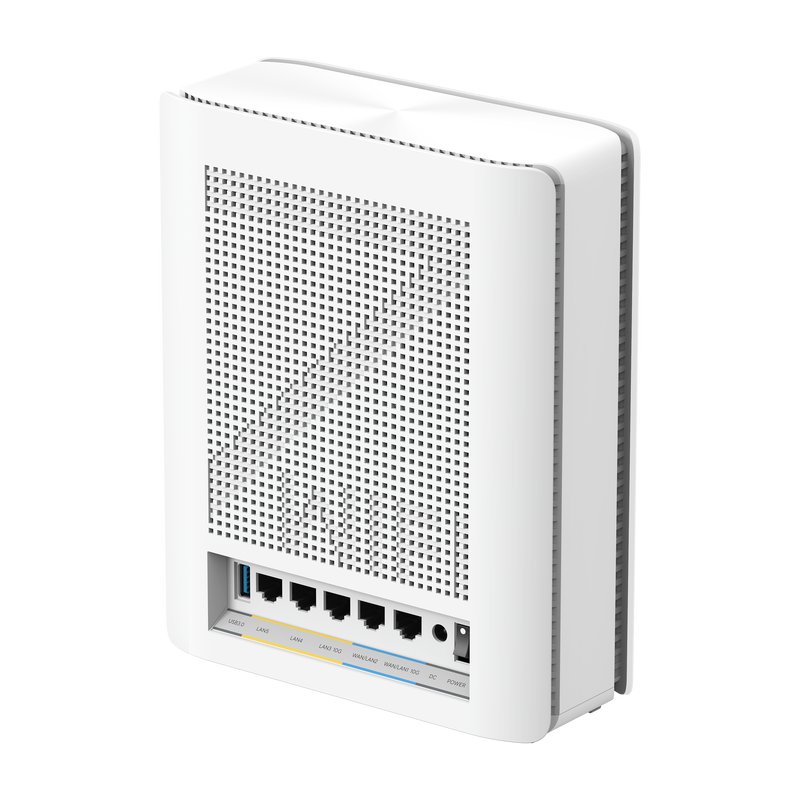 ASUS ZenWiFi BQ16 BE25000 Wi-Fi 7 mesh-ruter hvit sideprofil