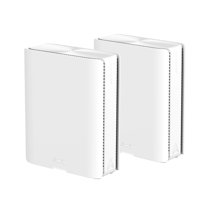 ASUS ZenWiFi BQ16 BE25000 Wi-Fi 7 mesh-ruter hvit forfra