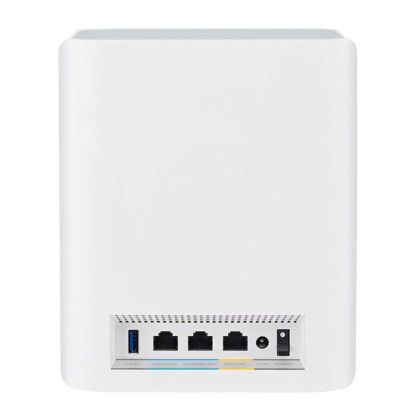 Sideprofil av ASUS ZenWiFi BT10 BE18000 Wi-Fi 7 AiMesh ruter hvit