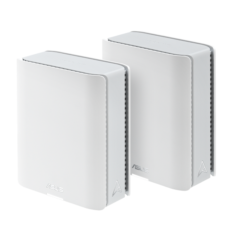 ASUS ZenWiFi BT10 BE18000 WiFi 7 AiMesh ruter 2-pakk hvit forfra