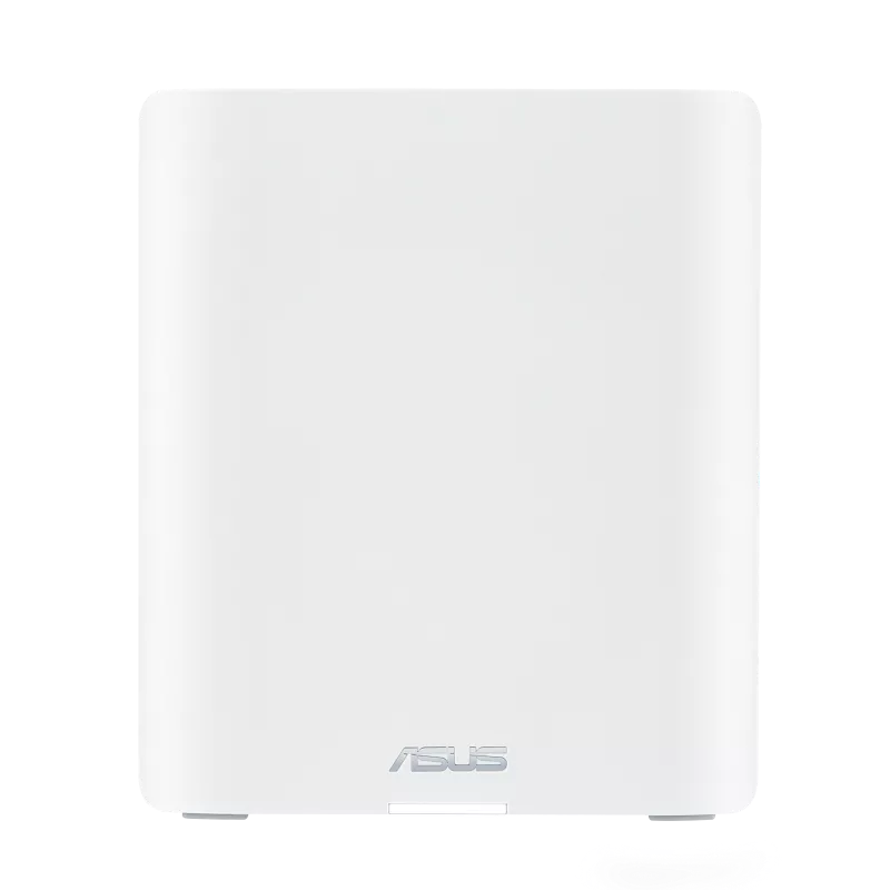 Nærbilde av porter på ASUS ZenWiFi BT8 BE14000 Wi-Fi 7 mesh-ruter hvit