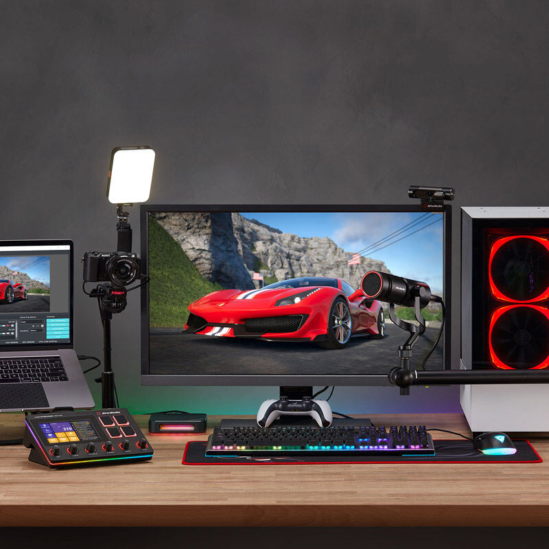 AVerMedia Live Streamer NEXUS audiomikser RGB LED-belysning