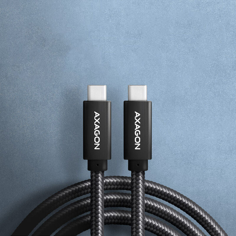 Detalj av AXAGON BUCM32-CM05AB USB-C skjøtekabel USB 3.2 240 W PD