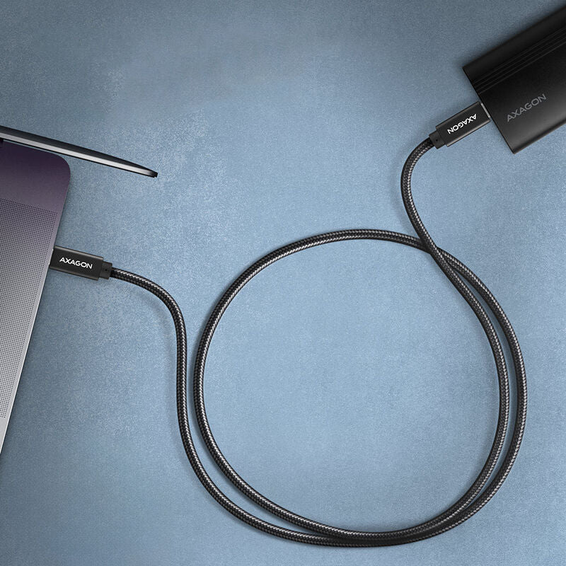USB-C skjøtekabel AXAGON BUCM32-CM05AB USB 3.2 240 W PD i svart