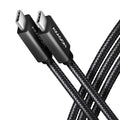 AXAGON BUCM32-CM10AB USB-C til USB-C kabel 3.2 Gen 2 svart 1 m forfra