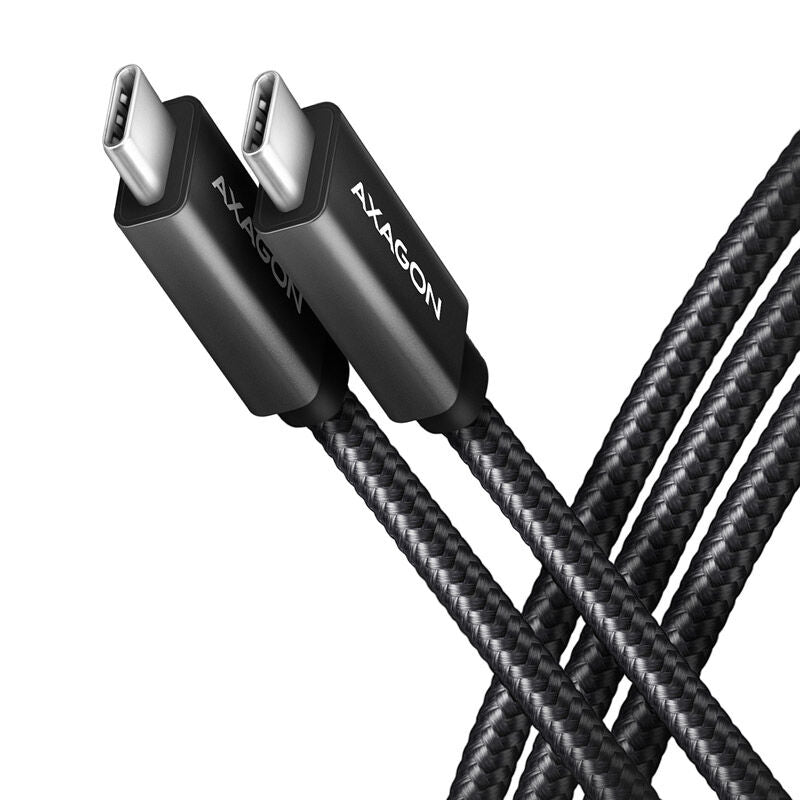 AXAGON BUCM32-CM10AB USB-C til USB-C kabel 3.2 Gen 2 svart 1 m forfra