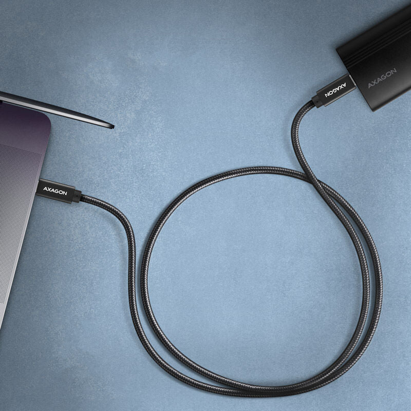 AXAGON BUCM32-CM10AB USB-C til USB-C kabel 3.2 Gen 2 svart 1 m bakside