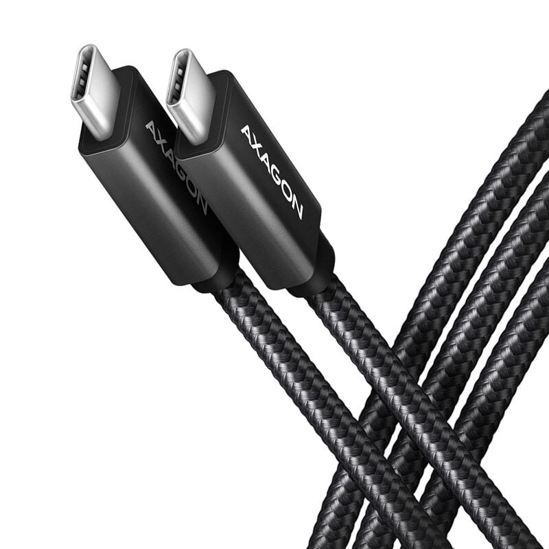 AXAGON BUCM32-CM20AB USB-C 3.2 Gen 2 kabel svart 2 m forfra