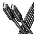 AXAGON BUCM4X-CM05AB USB-C kabel USB 4 Gen 3x2 240 W 8K 50 cm svart forfra