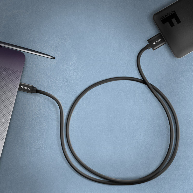 AXAGON BUMM3-CM10AB Micro-B til USB-C kabel bakside