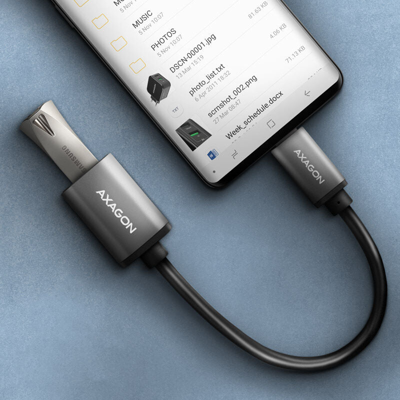 AXAGON RUCM-AFAC USB-C til USB-A adapterkabel bakside