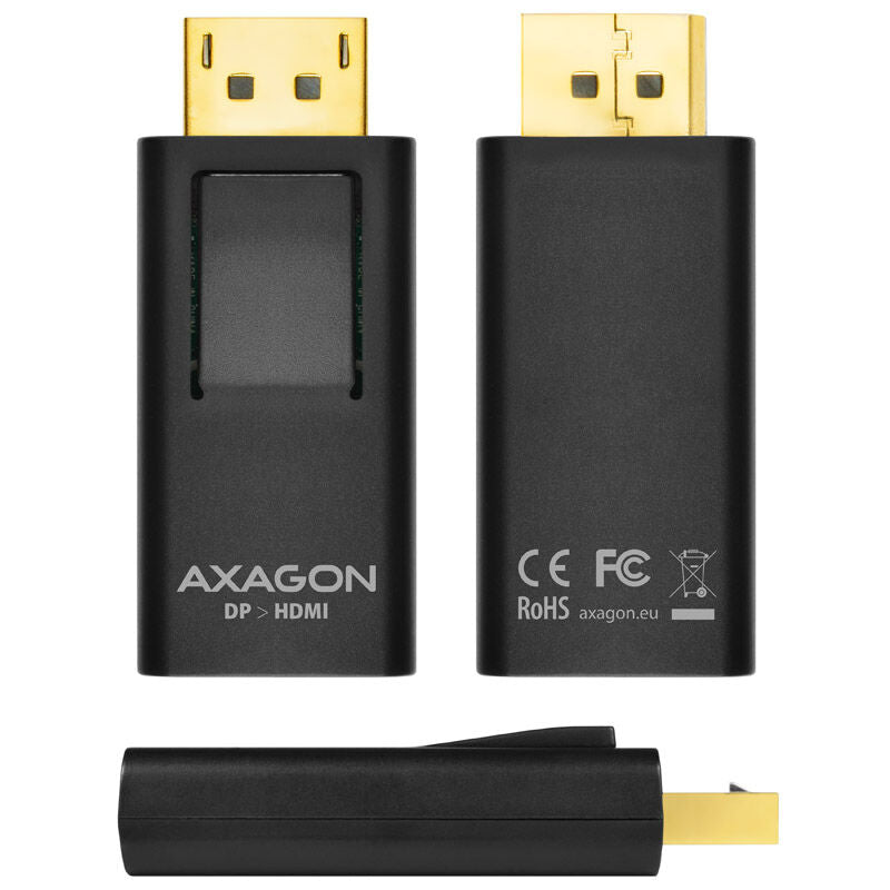 Detalj av AXAGON RVD-HI DisplayPort til HDMI adapter Full HD kontakt