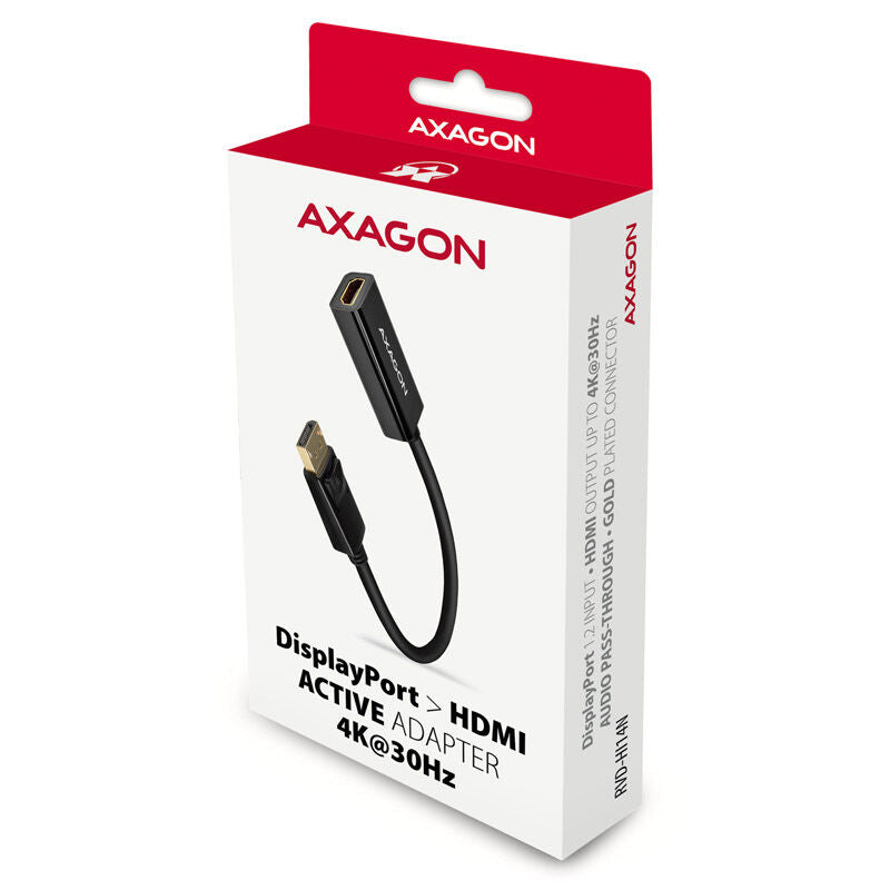 AXAGON RVD-HI14N DisplayPort til HDMI 1.4 adapter 4K 30 Hz bakside