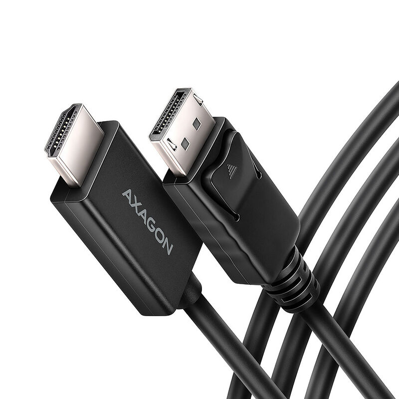 AXAGON RVD-HI20C2 DisplayPort til HDMI 2.0 kabel forfra