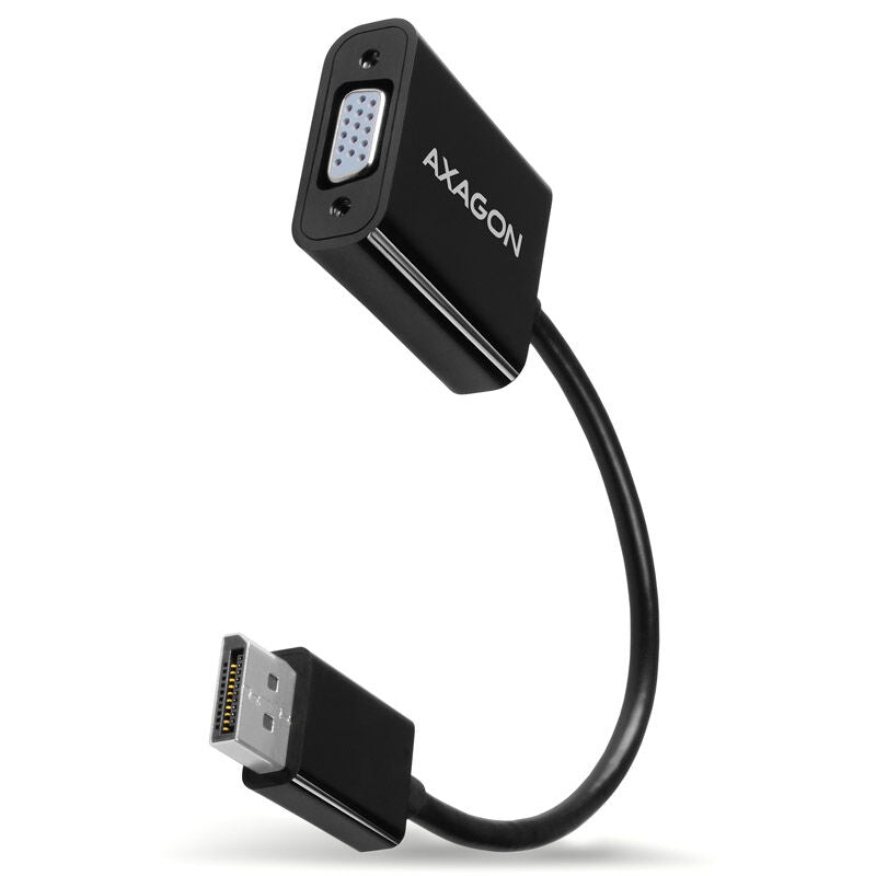 AXAGON RVD-VGN DisplayPort til VGA adapter WUXGA svart forfra