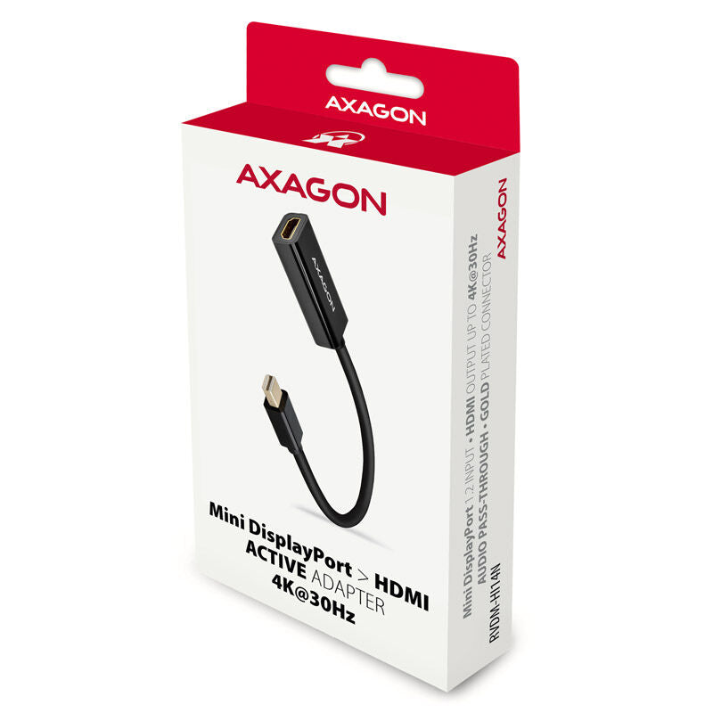 AXAGON RVDM-HI14N Mini-DisplayPort til HDMI adapter 4K 15 cm bakside