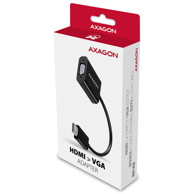 Detaljbilde av AXAGON RVH-VGN HDMI til VGA adapter WUXGA svart