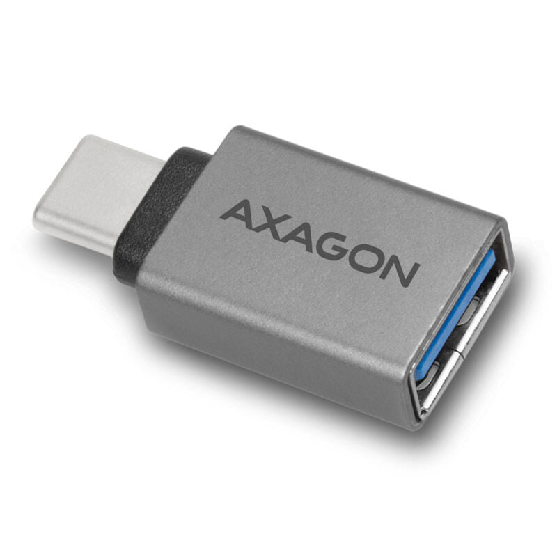 AXAGON USB-C til USB-A adapter aluminium svart bakside