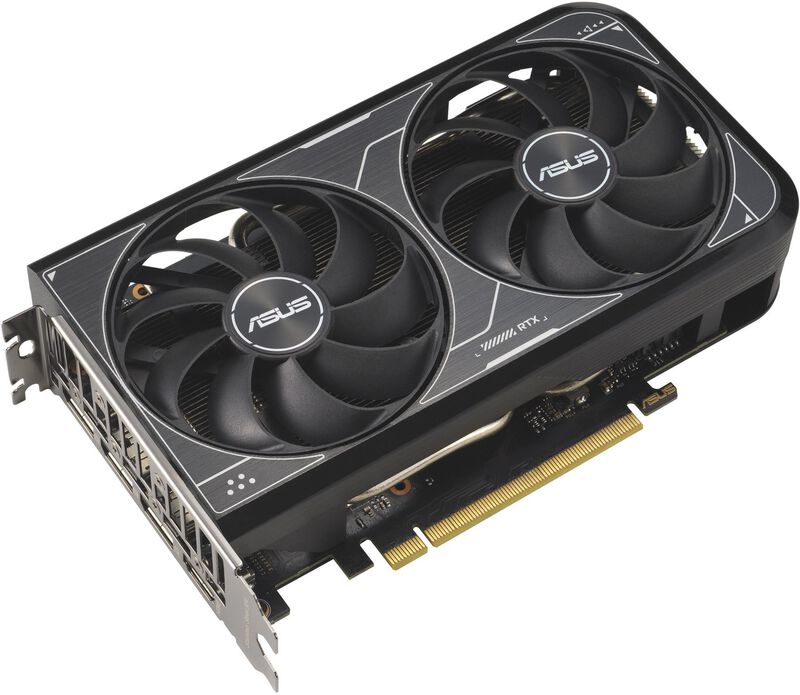 Bakside av ASUS GeForce RTX 4060 Dual O8G V2 grafikkort