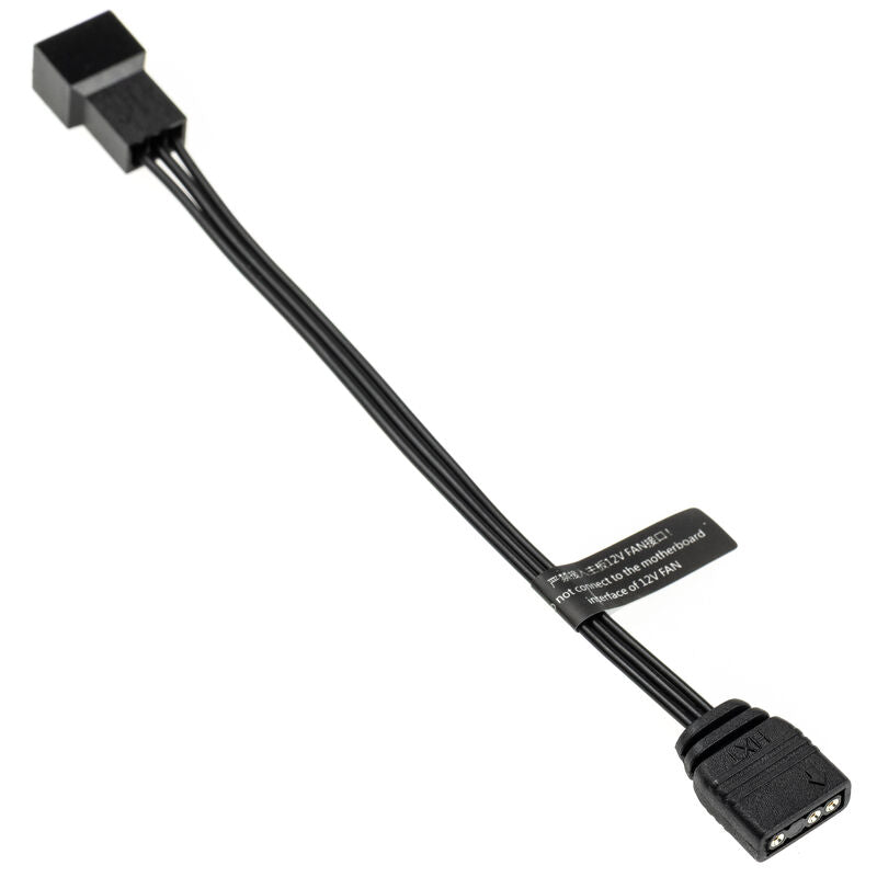 Barrow ARGB adapterkabel 3-pin 5V 10 cm svart forfra