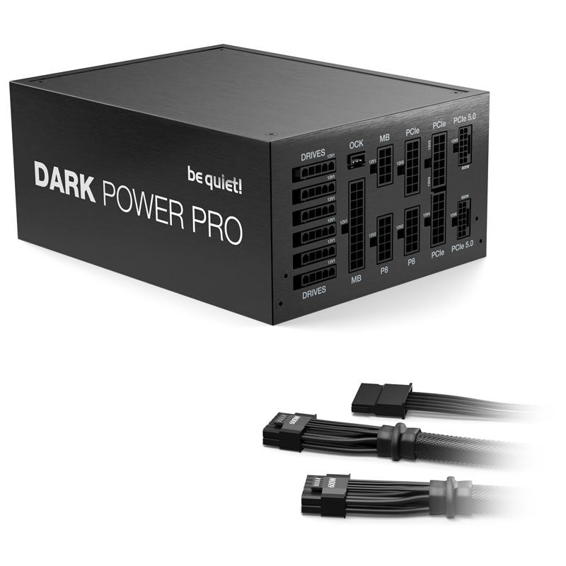 Detalj av be quiet! Dark Power Pro 13 strømforsyning vifte