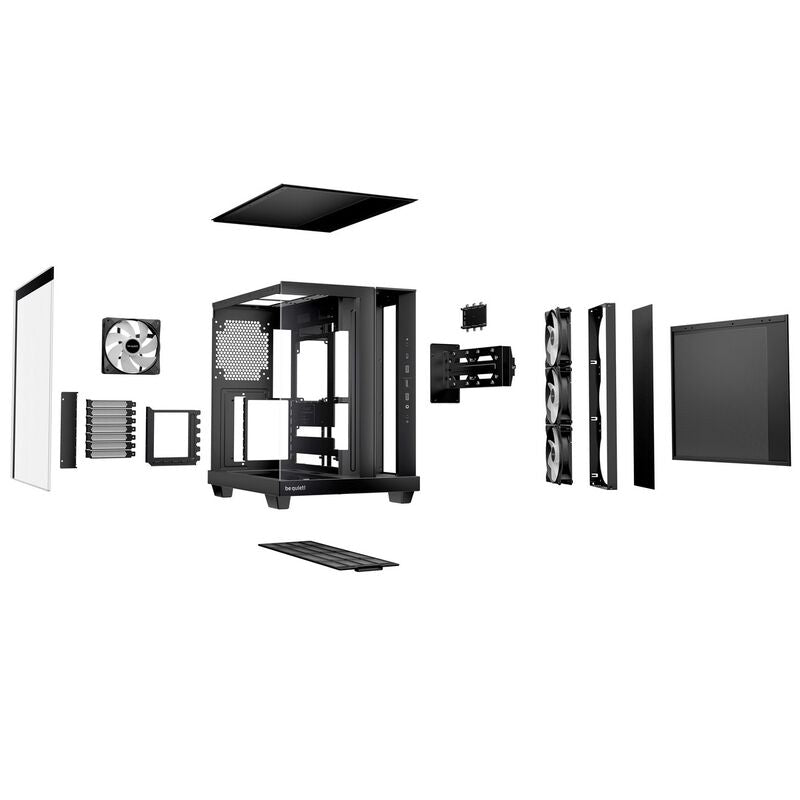 be quiet! Light Base 500 LX kabinett montert med gamingkomponenter