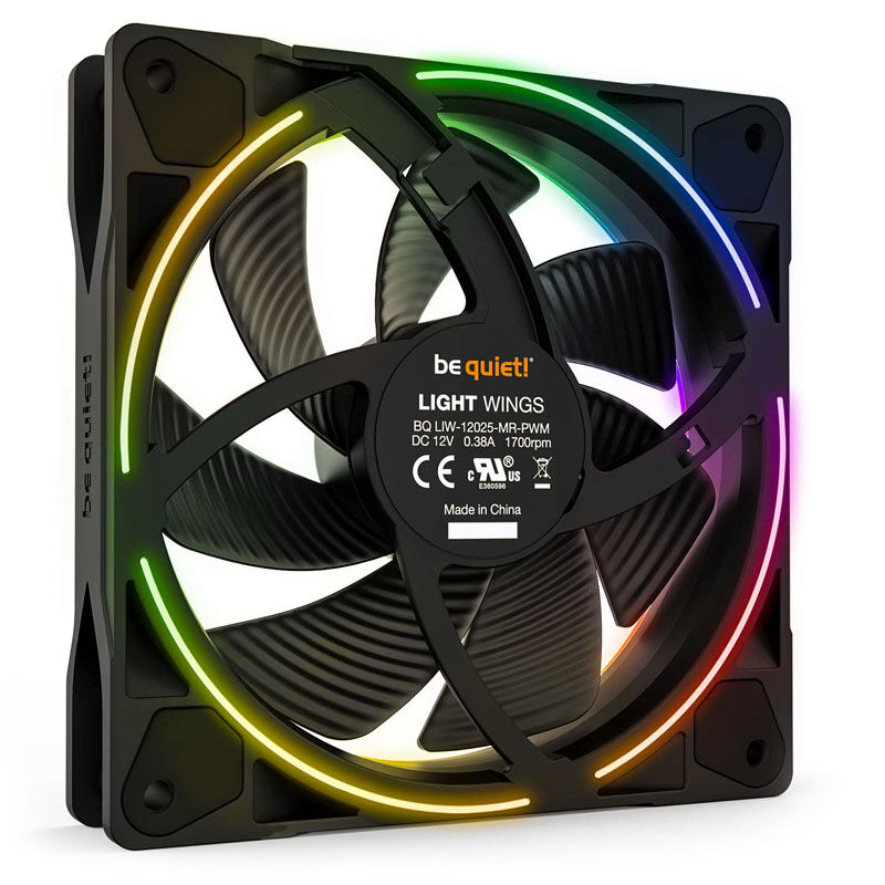 Detaljbilde av be quiet! Light Wings ARGB PWM vifte 120 mm svart