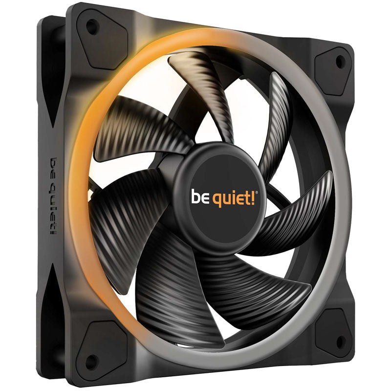 be quiet! Light Wings ARGB PWM vifte 120 mm svart forfra